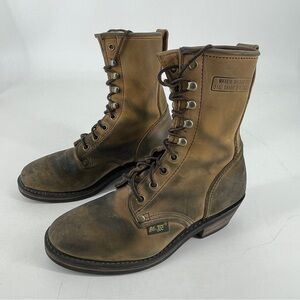 Ad Tec 9" Women Logger Boots Crazy Horse Leather Soft Safety Toe Oil Resistant